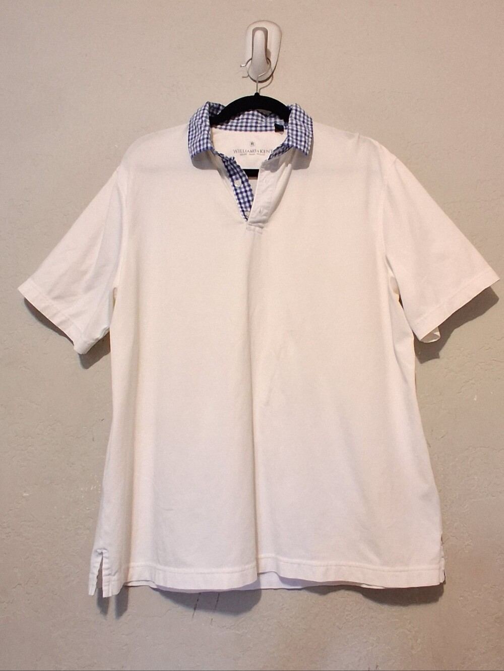 Williams & Kent Explore Dream Discover Polo Shirt White/ Blue SzL Sport Golf Men